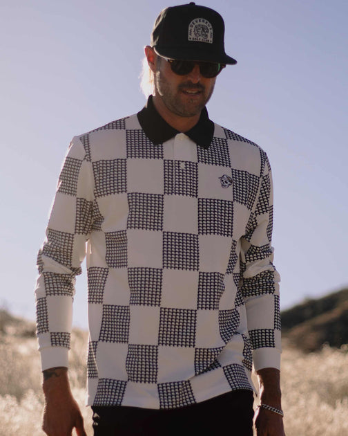 Black and hotsell white checkered polo