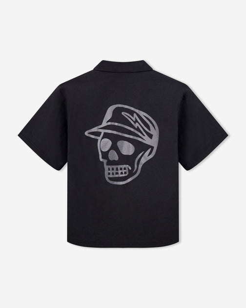 Short Sleeve Golf Windbreaker - Black Ripstop - Devereux