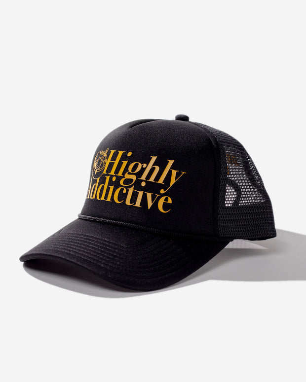 Highly Addictive Trucker Hat - Black