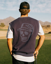 Skull Icon Sweater Vest - Plum