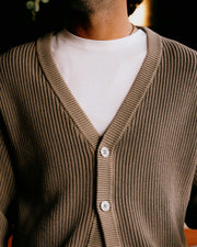Fisherman Cardigan - Mushroom