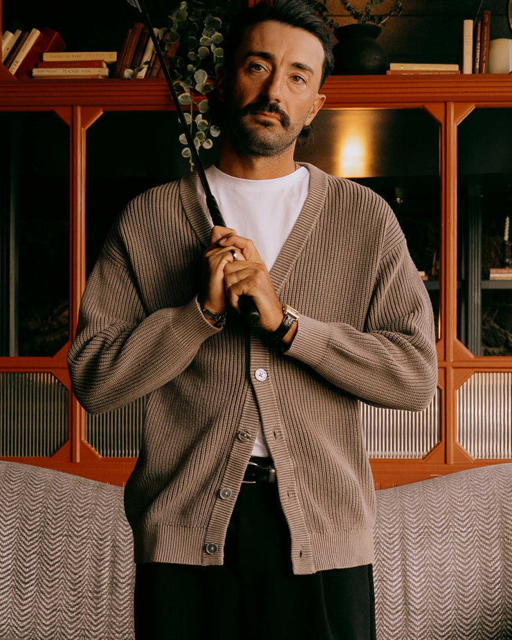Fisherman Cardigan - Mushroom