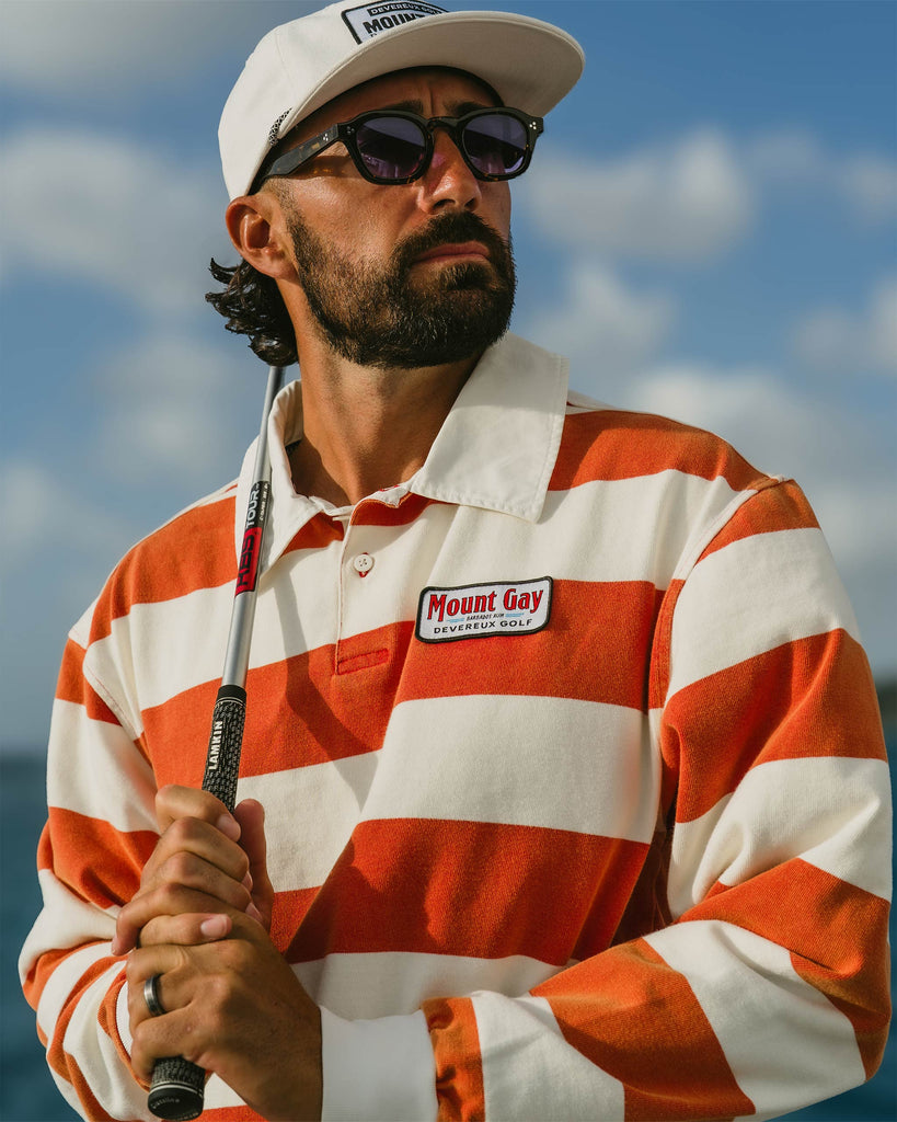 DEVEREUX GOLF デヴァローゴルフValley FC Polo LS Old Salt LS Polo - Red / White – Devereux