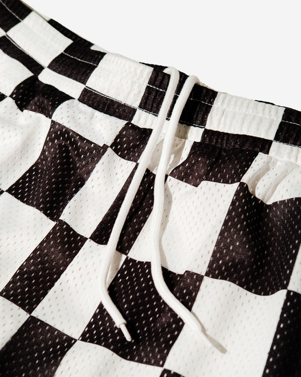 Devereux Mesh Golf Short Checker - Black / White