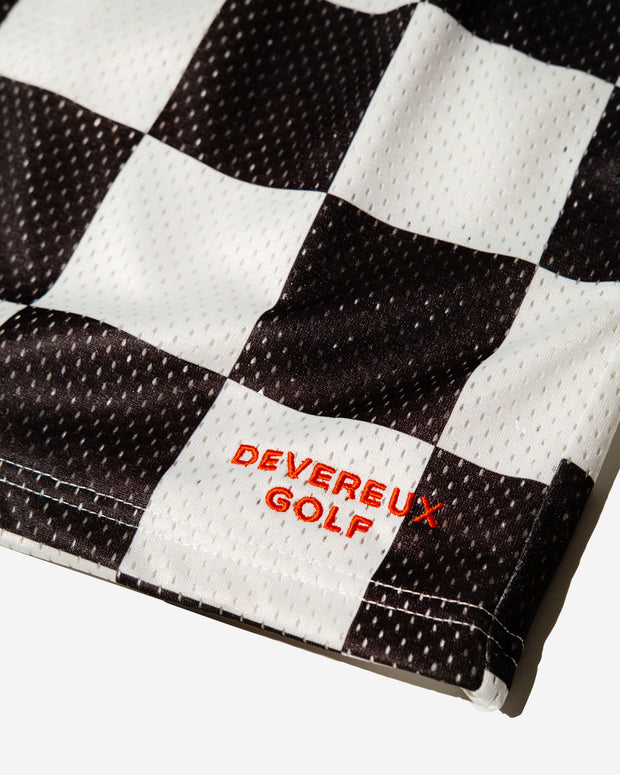 Devereux Mesh Golf Short Checker - Black / White