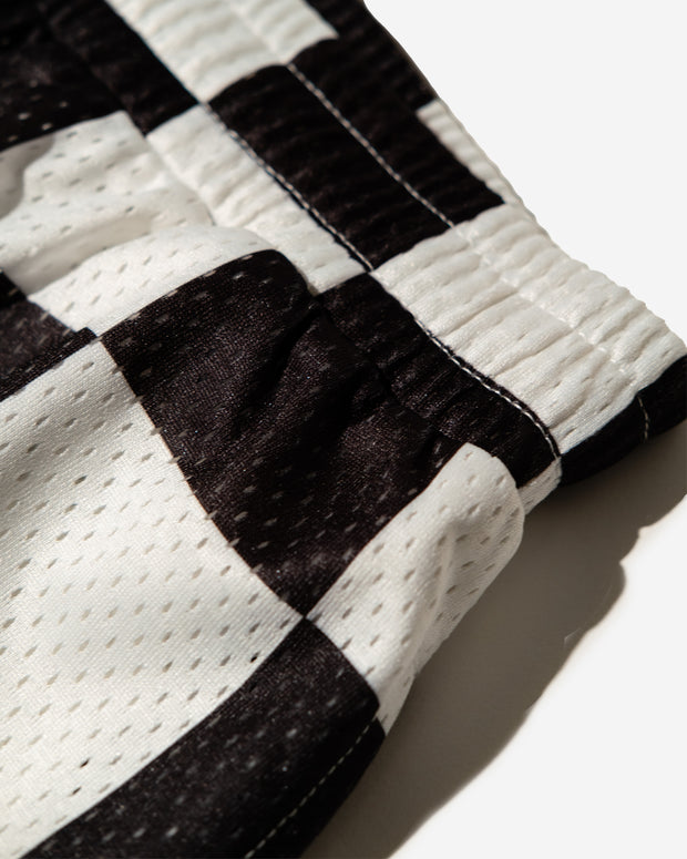 Devereux Mesh Golf Short Checker - Black / White