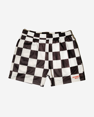 Devereux Mesh Golf Short Checker - Black / White