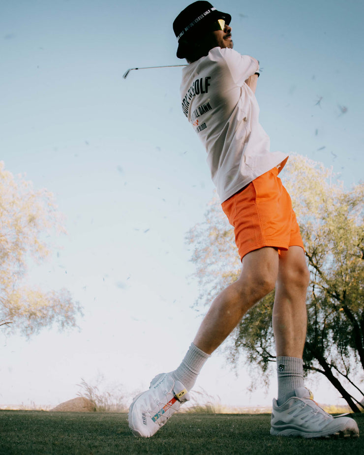 Mesh Athletic Shorts - Orange