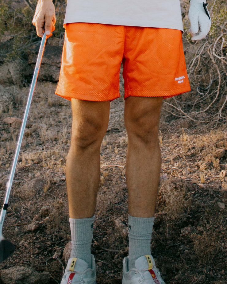 Mesh Athletic Shorts - Orange