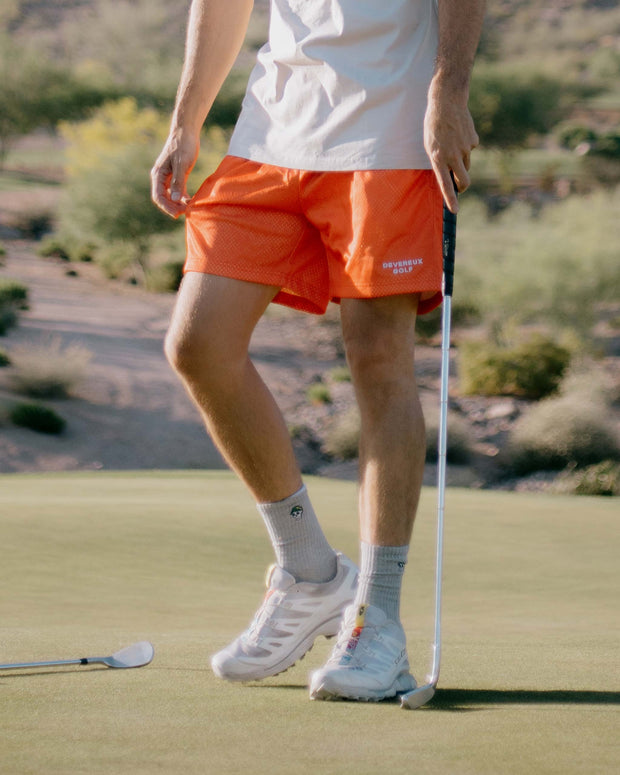 Mesh Athletic Shorts - Orange