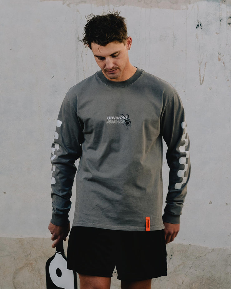 Pickleball Spider LS - Faded Grey