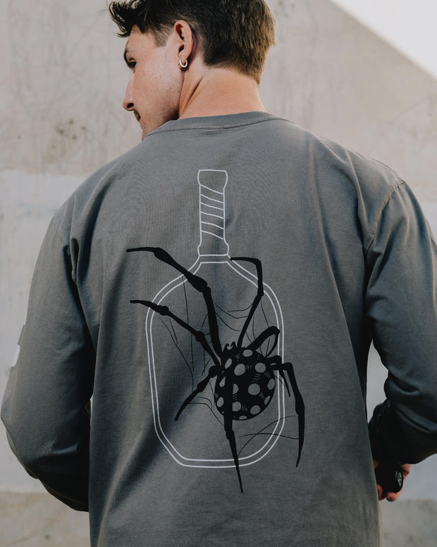 Pickleball Spider LS - Faded Grey