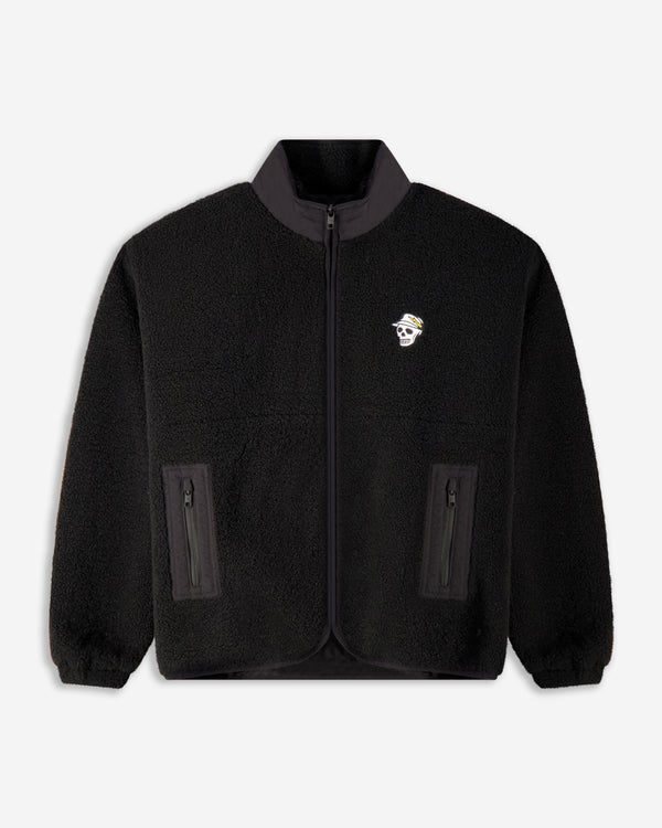 Full ZIp Sherpa Jacket - Black