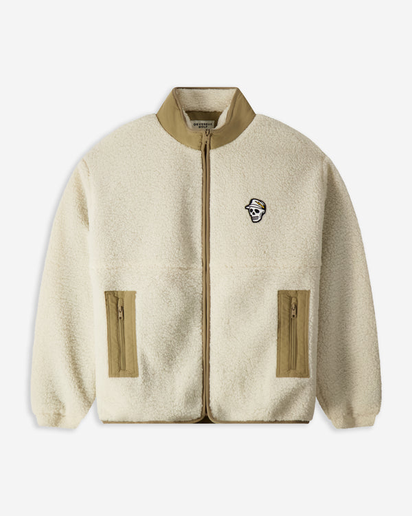 Full Zip Sherpa Jacket - Natural