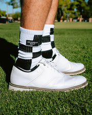 Big Check Crew Sock - Black / White