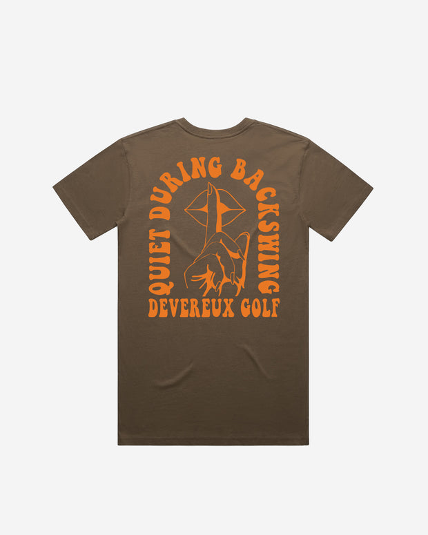 Quiet On the Backswing Tee