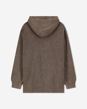 brown knit golf hoodie