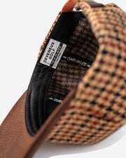 Houndstooth Skull Caddie Hat - Brown