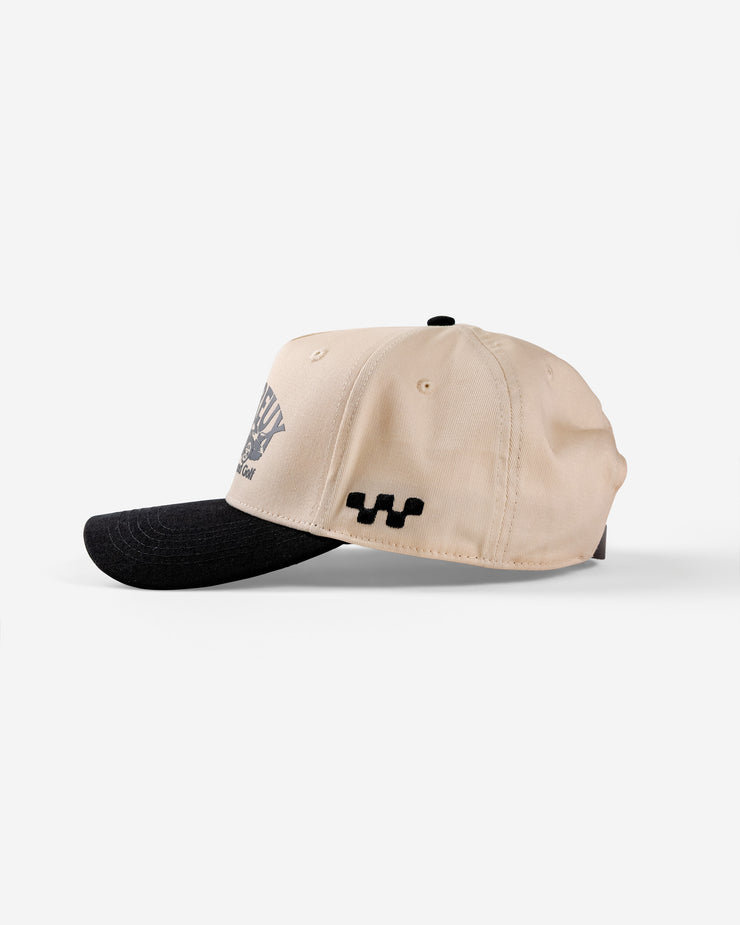 Cars, Coffee, Golf Hat - Cream / Black