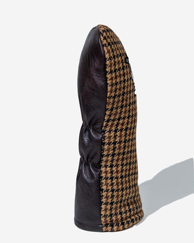 Houndstooth Driver Cover - Brown