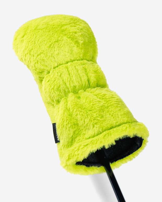 Fuzzy Golf Driver Head Cover - Neon Green