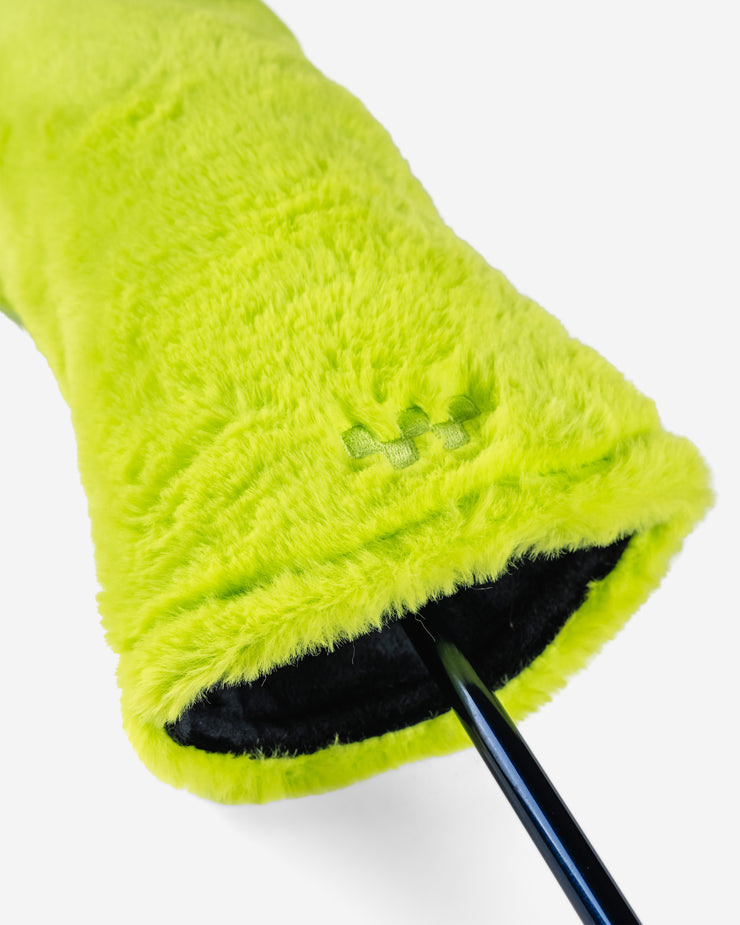 Fuzzy Golf Driver Head Cover - Neon Green