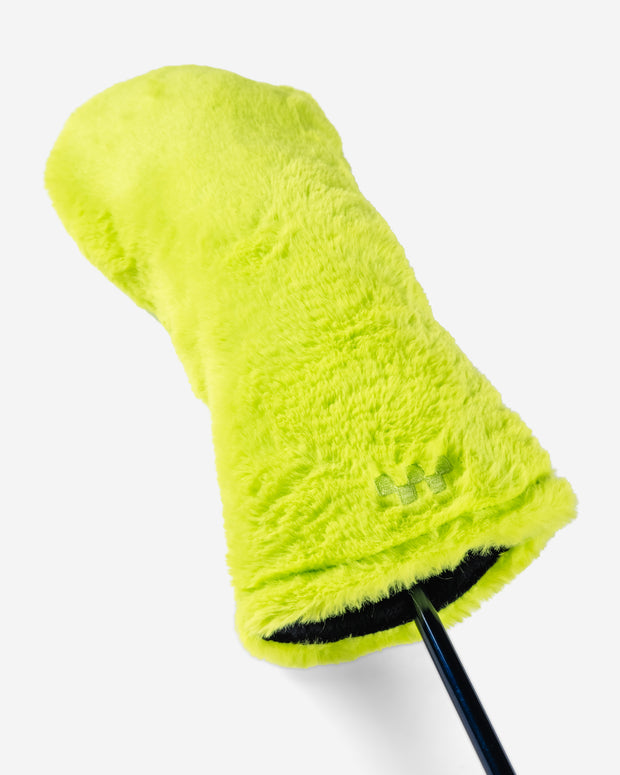 Fuzzy Golf Driver Head Cover - Neon Green