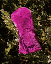 Fuzzy Golf Driver Head Cover - Plum