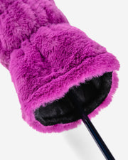 Fuzzy Golf Driver Head Cover - Plum