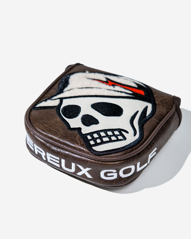 Sherpa Skull Caddie Universal Mallet Cover - Brown