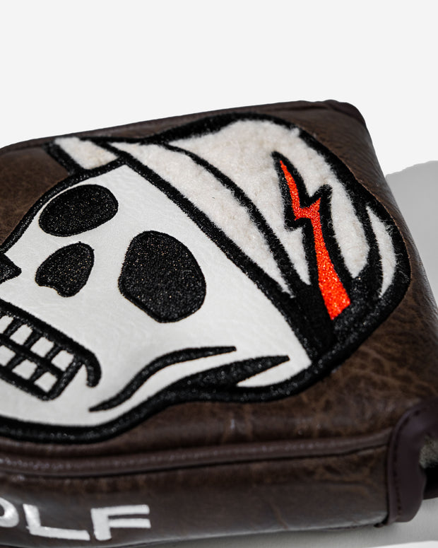 Sherpa Skull Caddie Universal Mallet Cover - Brown