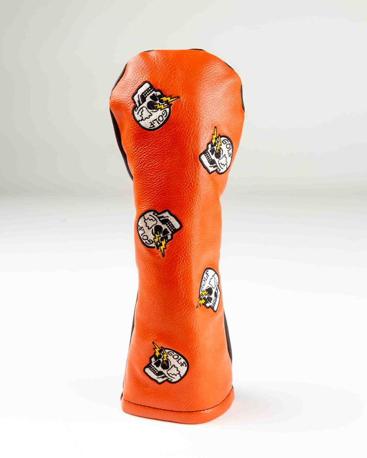 Maniac Shocker Skull Fairway Cover - Orange