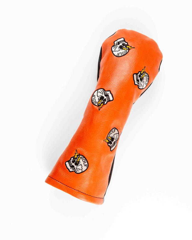 Maniac Shocker Skull Fairway Cover - Orange