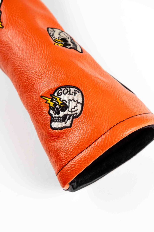 Maniac Shocker Skull Fairway Cover - Orange