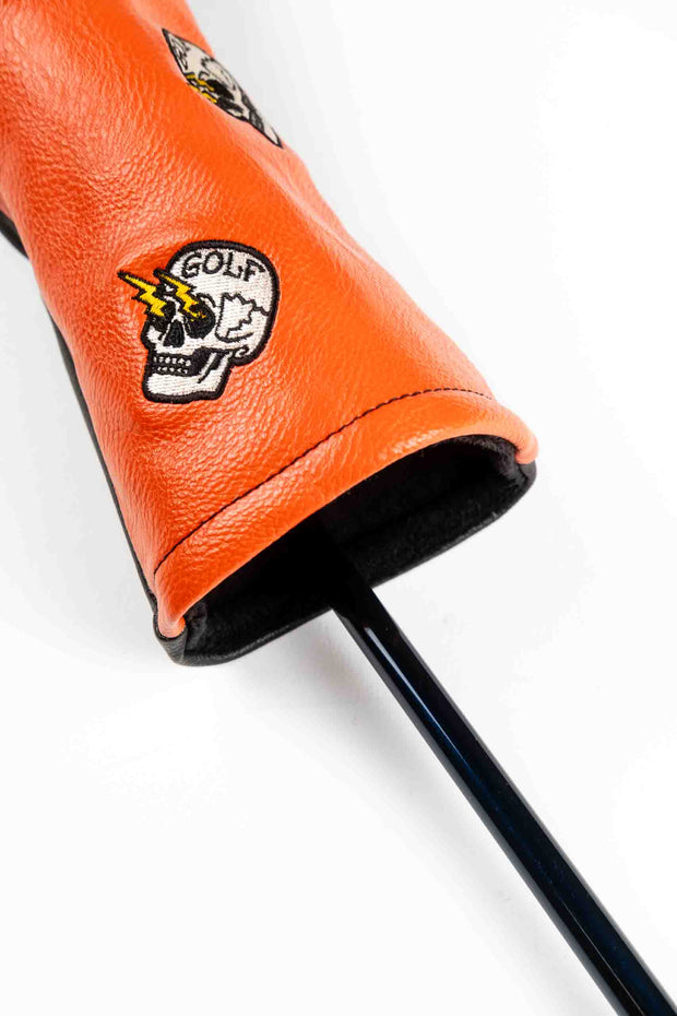 Maniac Shocker Skull Fairway Cover - Orange