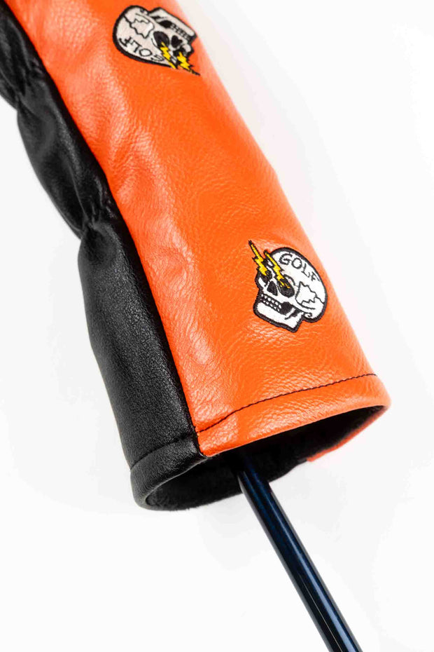 Maniac Shocker Skull Fairway Cover - Orange