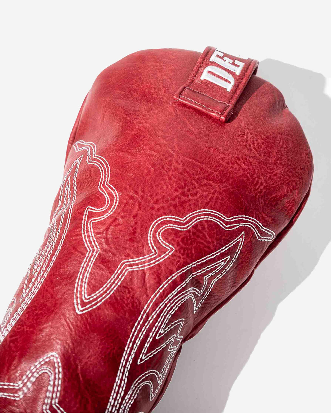 Driver Head Cover - Cherry Red Bootstrap - Devereux Golf