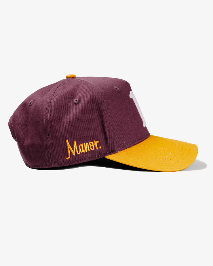 16 Hat - Burgundy/Orange