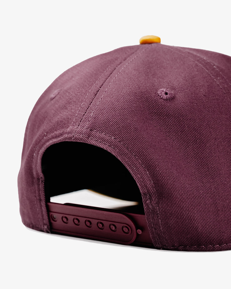 16 Hat - Burgundy/Orange