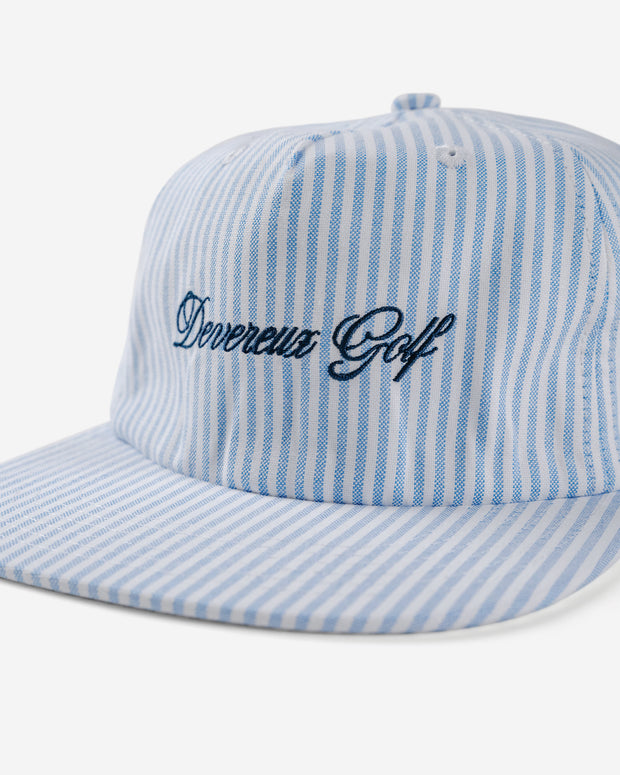 Seersucker Hat - Blue / White