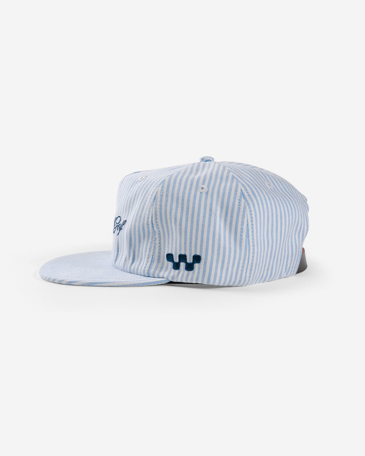 Seersucker Hat - Blue / White