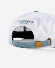 Skull Icon Two Tone Hat - White / Denim