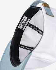 Skull Icon Two Tone Hat - White / Denim