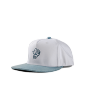 Skull Icon Two Tone Hat - White / Denim