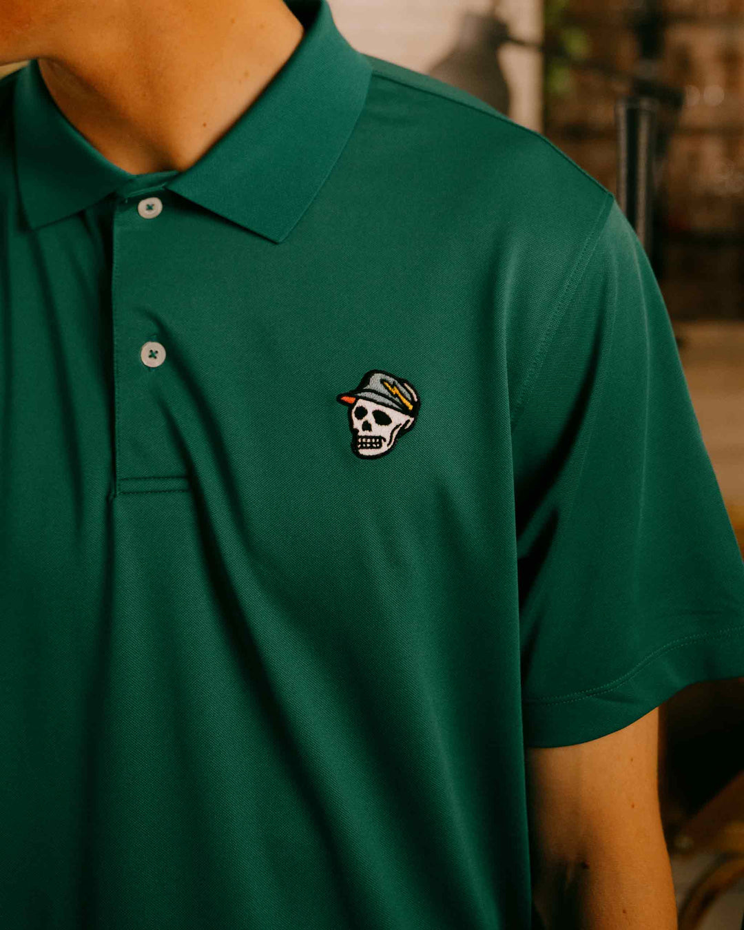 ★★Adairs★★ PG MONOG POLO IN9048 Alpine Green Golf Polo - Devereux