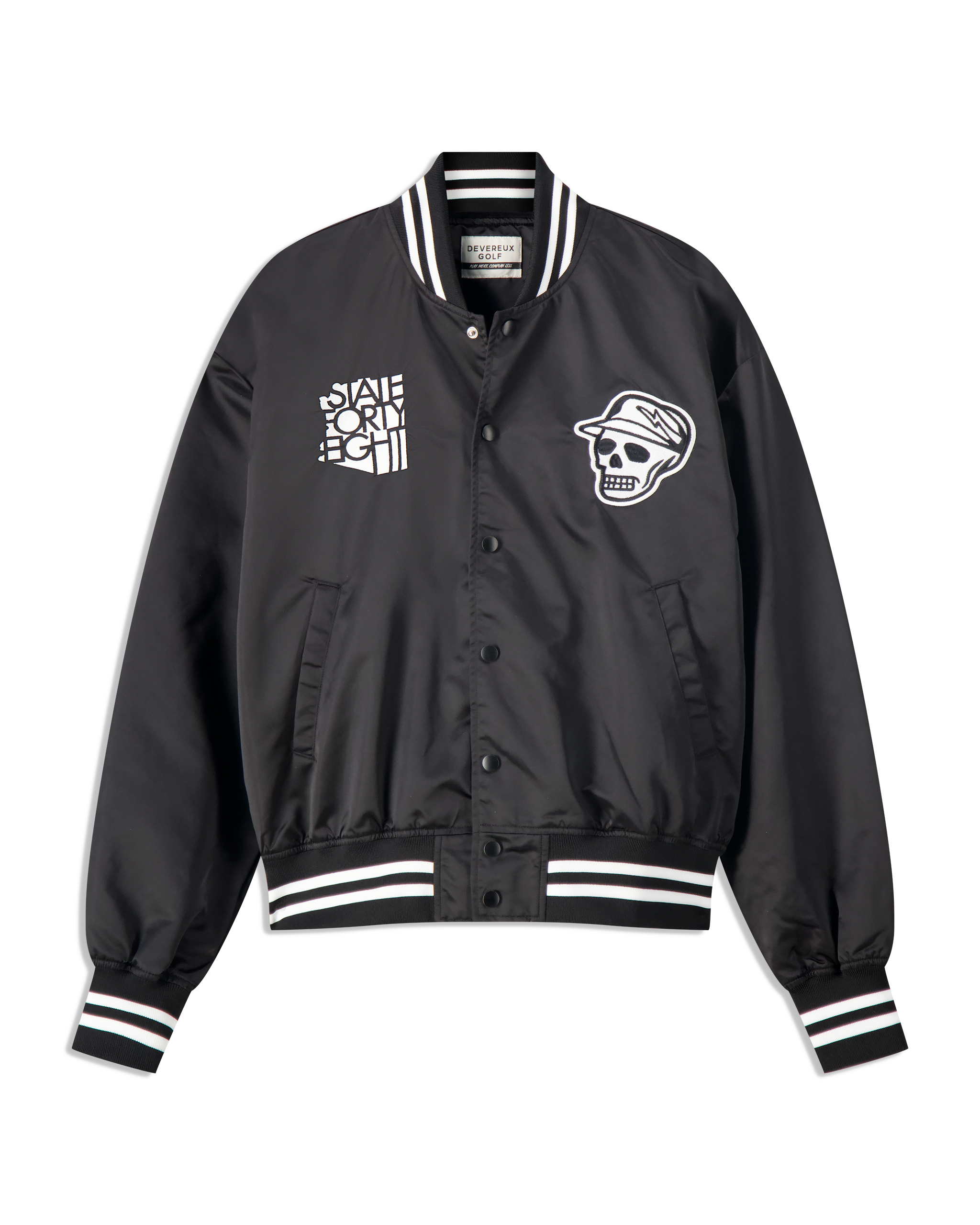 Locals Only Satin Bomber Jacket - Black – Devereux