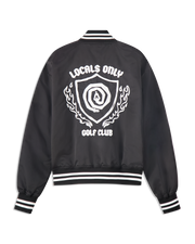 Locals Only Satin Bomber Jacket - Black