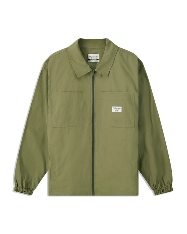 Golf Coaches Jacket - Olive - Horseshoe - Devereux