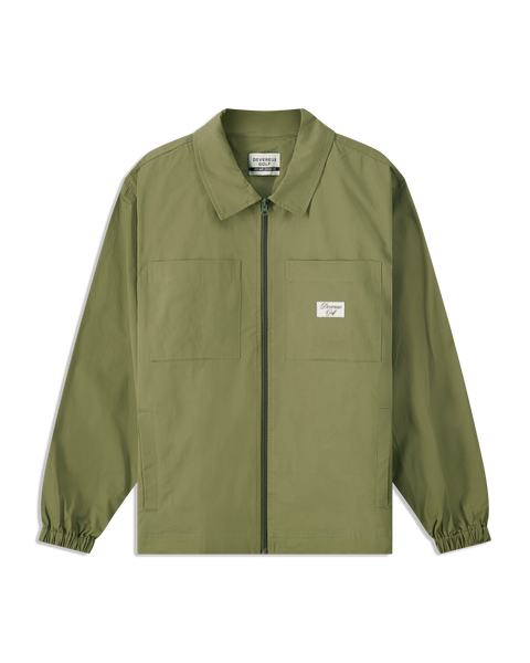 Golf Coaches Jacket - Olive - Horseshoe - Devereux