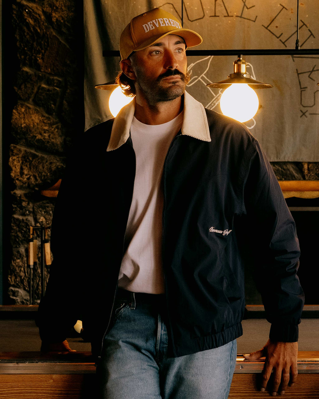 Western Golf Jacket - Navy - Devereux Golf